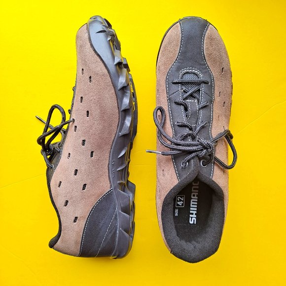 Shimano | Shoes | Shimano Mens Brown Suede Mtb Cycling Shoes Cleats | Poshmark